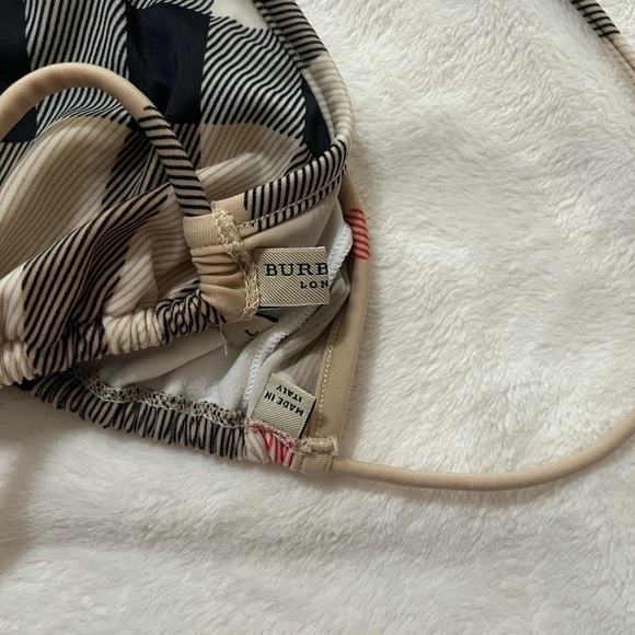 Burberry Plaid Bikini Set in Tan and Black - Picture 5 of 14